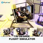 Réalité virtuelle noire/du jaune un joueur de Flight Simulator avec l'écran de 50 pouces