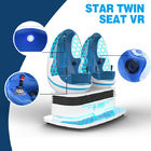 Deux sièges font signe le bleu de machine de jeu de réalité virtuelle du cinéma 9D de chaise avec la couleur blanche