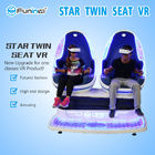 220V sièges d'oeufs du cinéma deux de simulateur de l'empreinte de pas 9D VR de mouvement de 3600 degrés petits