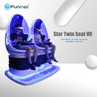 Bleu + sièges blancs du simulateur 2 de 9D VR avec des verres de 3D Deepoon E3