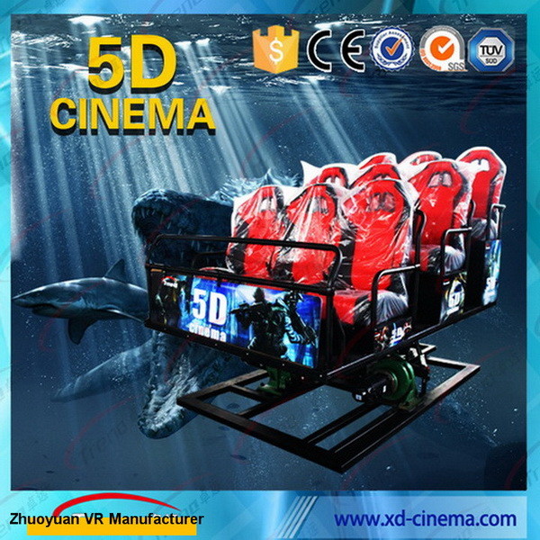 6 équipement de cinéma de la réalité virtuelle 5D de neige de DOF avec plate-forme hydraulique/électrique