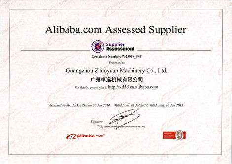 La Chine Zhuoyuan Co.,Ltd certifications