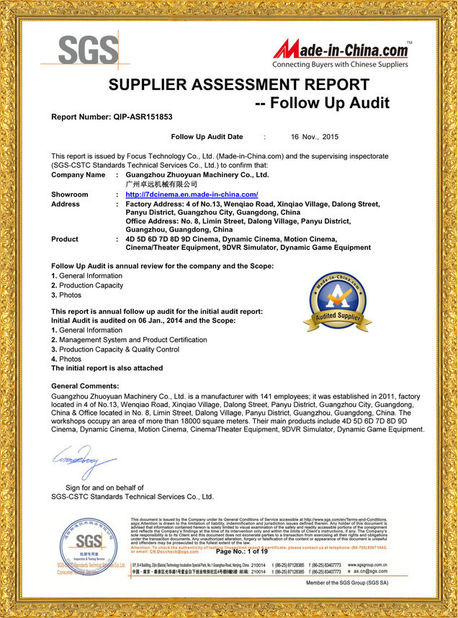 La Chine Zhuoyuan Co.,Ltd certifications