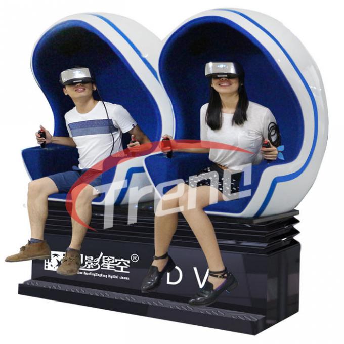 Cinéma de cinéma de la réalité virtuelle 9d formé par oeuf noir de doubles sièges mini pour le parc de rue passante