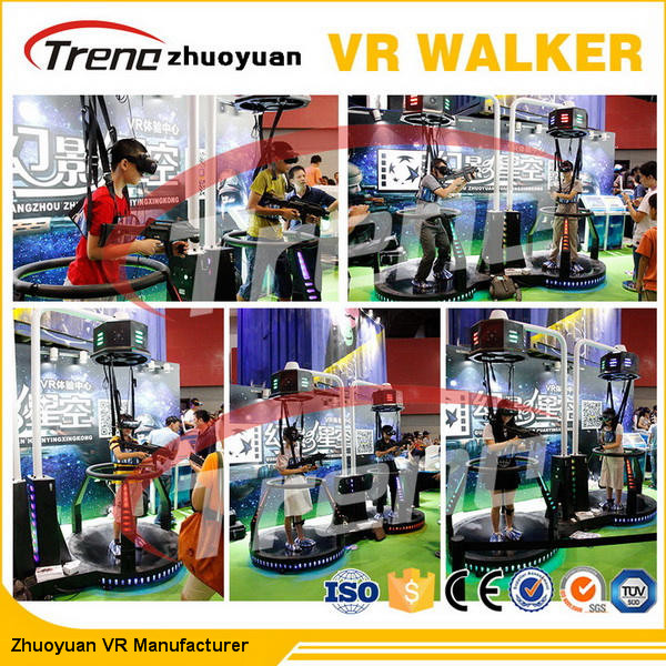 Jeux libres de tir de réalité virtuelle de tapis roulant noir du simulateur VR pour le centre commercial