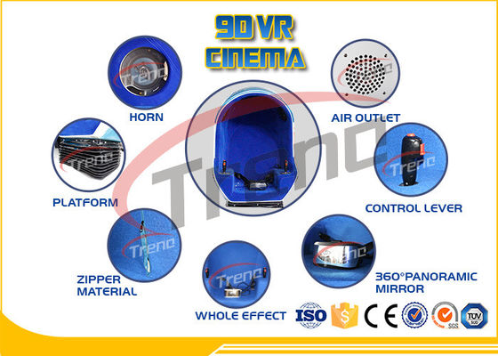 Le mini simulateur dynamique noir de la réalité virtuelle 9D, 1080P HD libèrent le cinéma d'action de la vision 9D