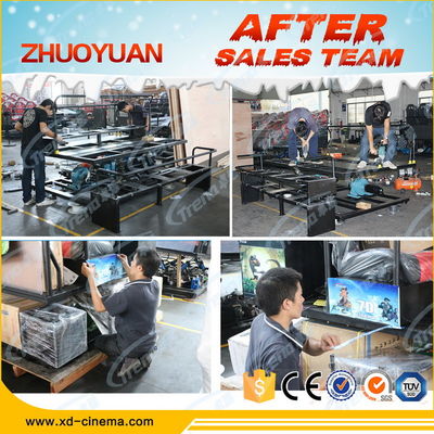 Cinéma 5D mobile de circuit hydraulique avec la console de jeu de réalité virtuelle