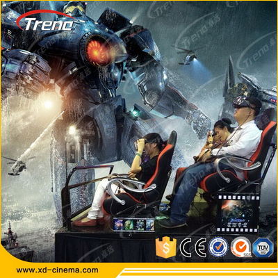 Cinéma mobile noir de la réalité virtuelle 5D, théâtre 5D mobile avec les sièges hydrauliques dynamiques