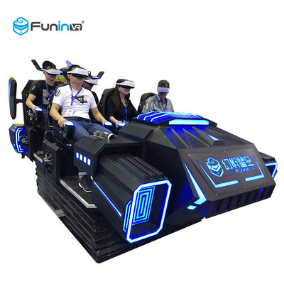 Jeux bleus/du noir 9D réalité virtuelle de simulateur de cinéma de mouvement de voiture pour des enfants dans le supermarché