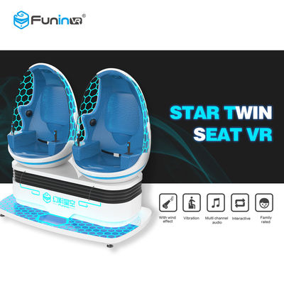 2 cinéma de réalité virtuelle des sièges 9D avec l'effet de champ de jambe de chaise d'OEUFS