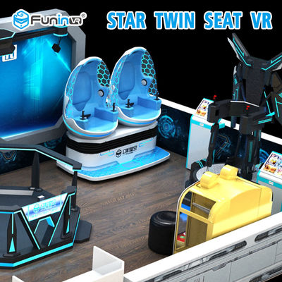 2 cinéma de réalité virtuelle des sièges 9D avec l'effet de champ de jambe de chaise d'OEUFS
