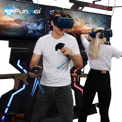 Parc d'attractions VR tir vr tir équipement de jeu interactif vr jeu de plate-forme de marche pour 2 joueurs