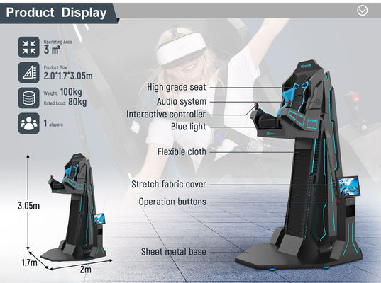 9D simulateur de la machine 9D VR en métal 9D d'acier de tour de baisse de la réalité virtuelle VR