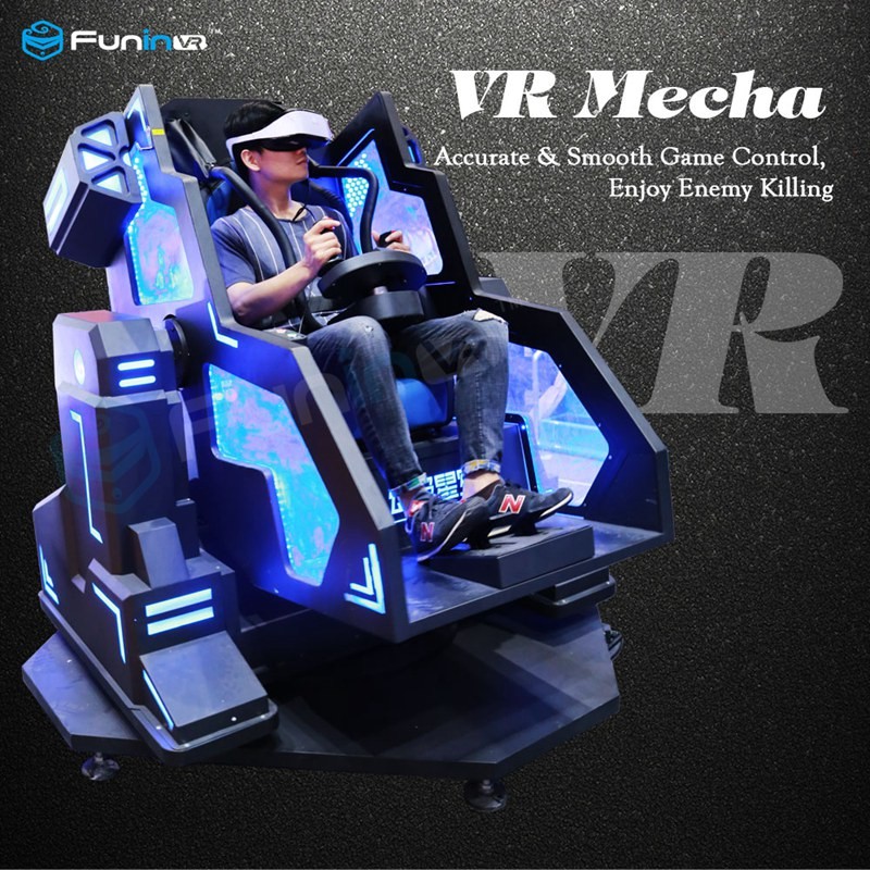Contrôle vrai Mecha de manette sentant le simulateur de la réalité virtuelle 9D en parc de jeu