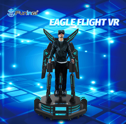 0.8kw Simulateur VR de vol en position debout Plateforme ultime Haute vitesse de mouvement