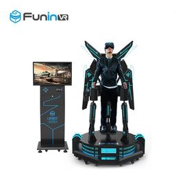 machine volante de jeu du simulateur 2.0kw+200 kilogramme VR 360 de cinéma de vol de 1260*1260*2450mm 9D VR Eagle pour le parc d'attractions