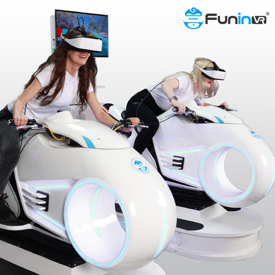 Réalité virtuelle conduisant le simulateur 9D VR emballant la moto de la machine VR de jeu conduisant le simulateur